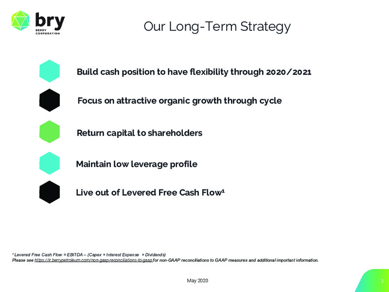 1Q 2020 Earnings Presentation – Berry Petroleum Corp. – slide 3