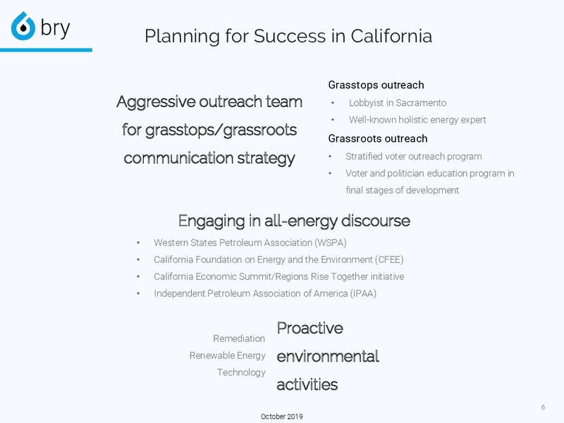 October 2019 Investor Presentation – Berry Petroleum Corp. – slide 6