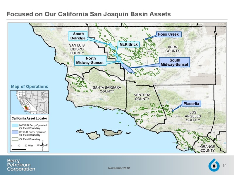 November 2018 Investor Presentation – Berry Petroleum Corp. – slide 18