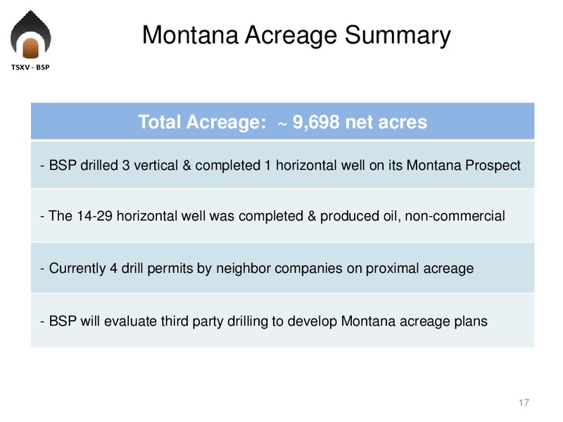MARCH 2013 INVESTOR PRESENTATION – Big Sky Petroleum Corp. – slide 16