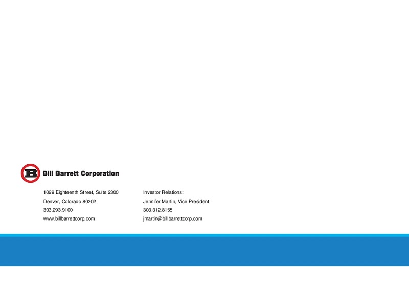 Credit Suisse Energy Summit – Bill Barrett Corp. – slide 32
