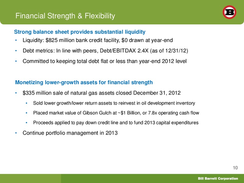 Howard Weils 41st Annual Energy Conference – Bill Barrett Corp. – slide 9