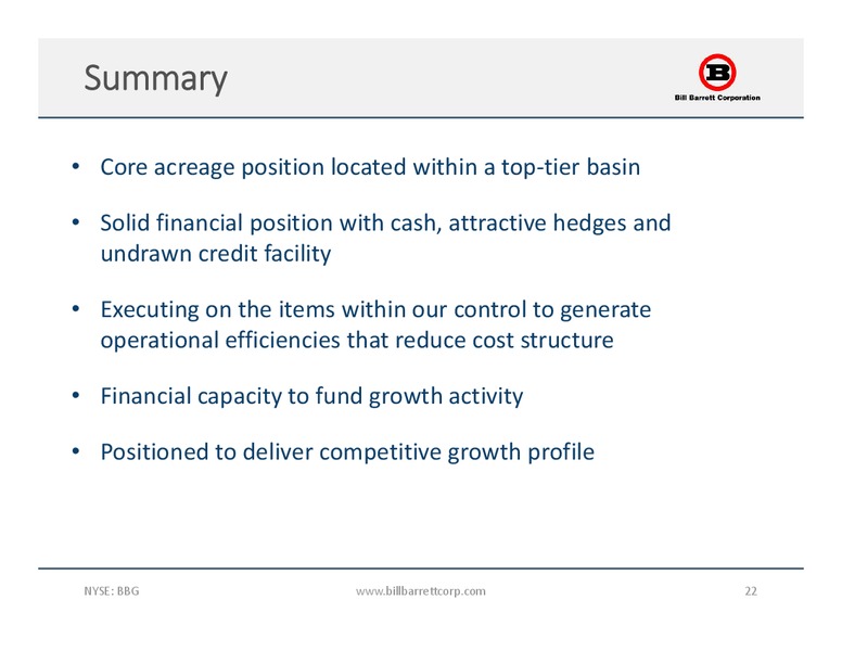 Scotia Howard Weil 45th Annual Energy Conference – Bill Barrett Corp. – slide 19