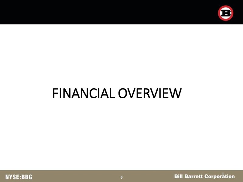 June 2016 Corporate Update – Bill Barrett Corp. – slide 4
