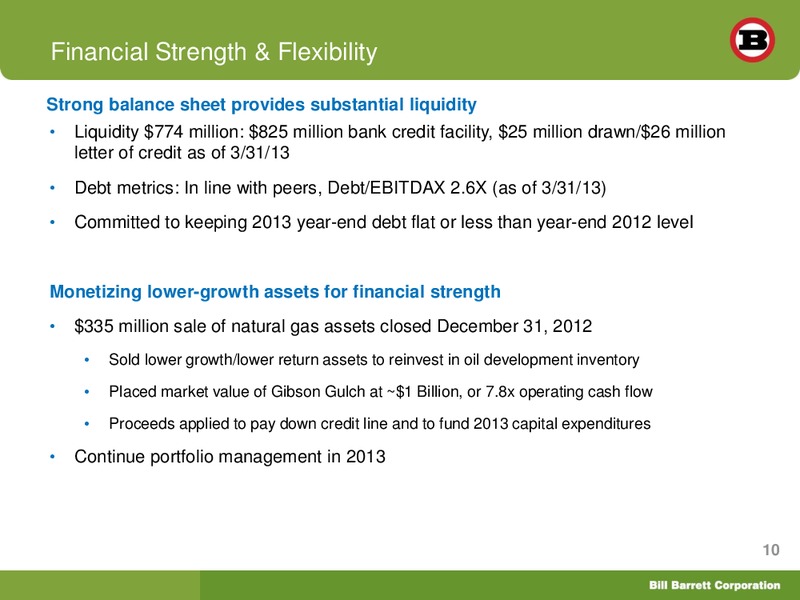 Global Hunter Securities Energy Conference – Bill Barrett Corp. – slide 9