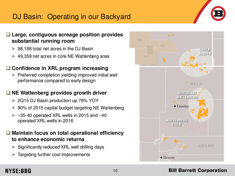 EnerCom 2015 Conference – Bill Barrett Corp. – slide 9