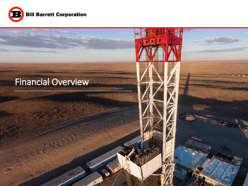 September 2017 Corporate Update – Bill Barrett Corp. – slide 20