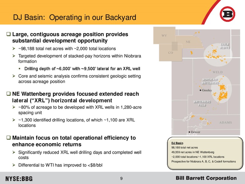 Deutsche Bank 1x1 Corporate Days – Bill Barrett Corp. – slide 8