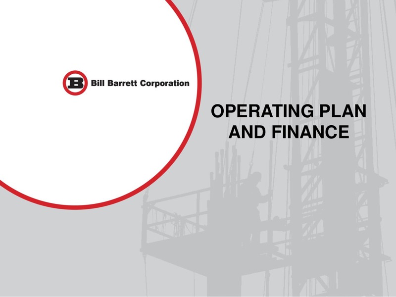 October 2015 Investor Presentation – Bill Barrett Corp. – slide 20