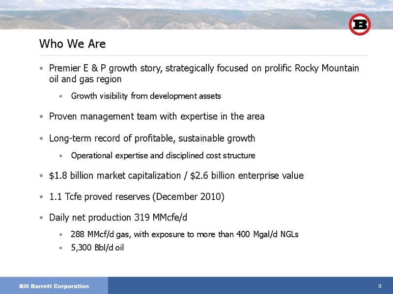 Bank of America Merrill Lynch Leveraged Finance Conference – Bill Barrett Corp. – slide 2