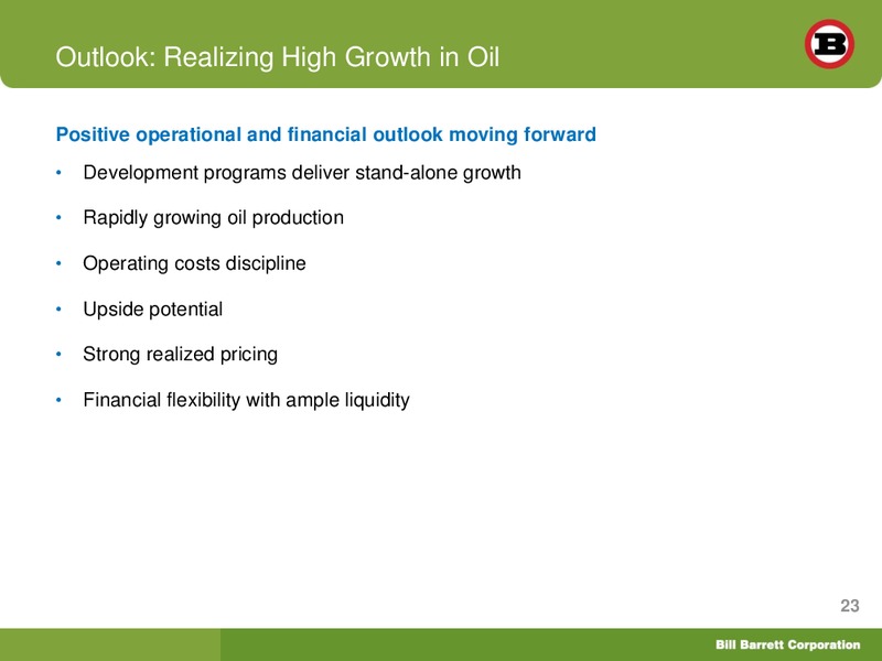 2012 Bank of America Merrill Lynch Leveraged Finance Conference – Bill Barrett Corp. – slide 22
