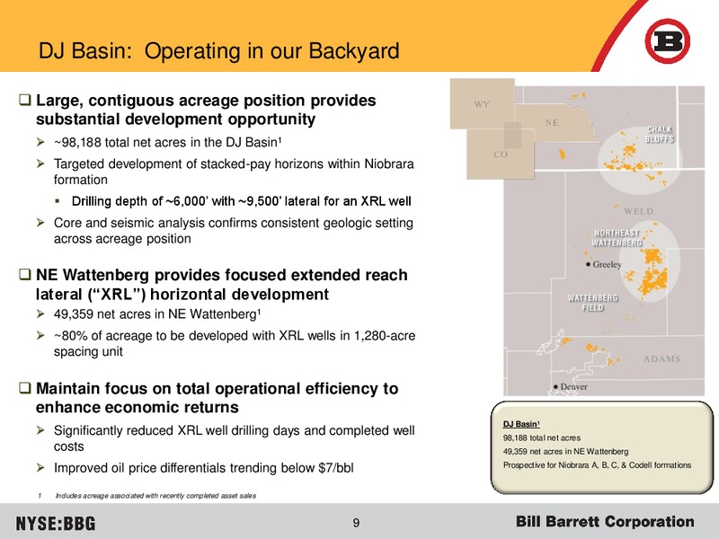 December 2015 Corporate Update – Bill Barrett Corp. – slide 8