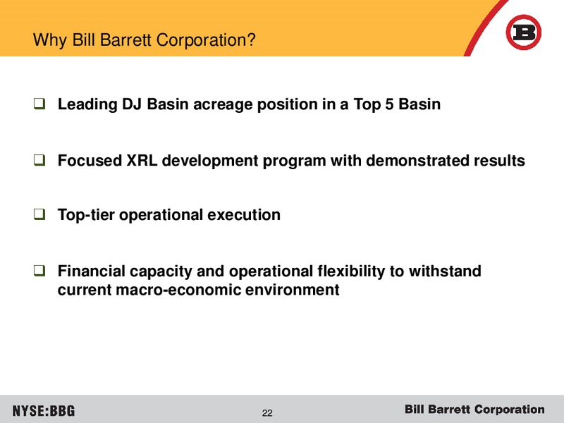 December 2015 Corporate Update – Bill Barrett Corp. – slide 21