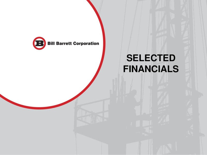 December 2015 Corporate Update – Bill Barrett Corp. – slide 30