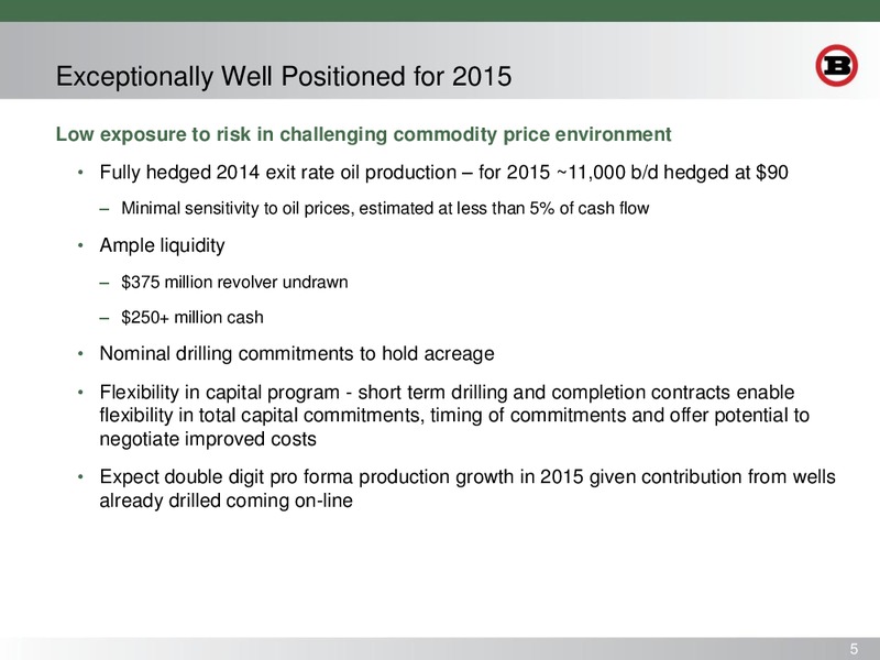 Capital One Southcoast 2014 Energy Conference – Bill Barrett Corp. – slide 4