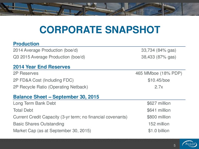 January 2016 Corporate Presentation – Birchcliff Energy Ltd. – slide 5