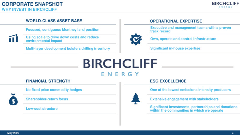 May 2022 Corporate Presentation – Birchcliff Energy Ltd. – slide 4
