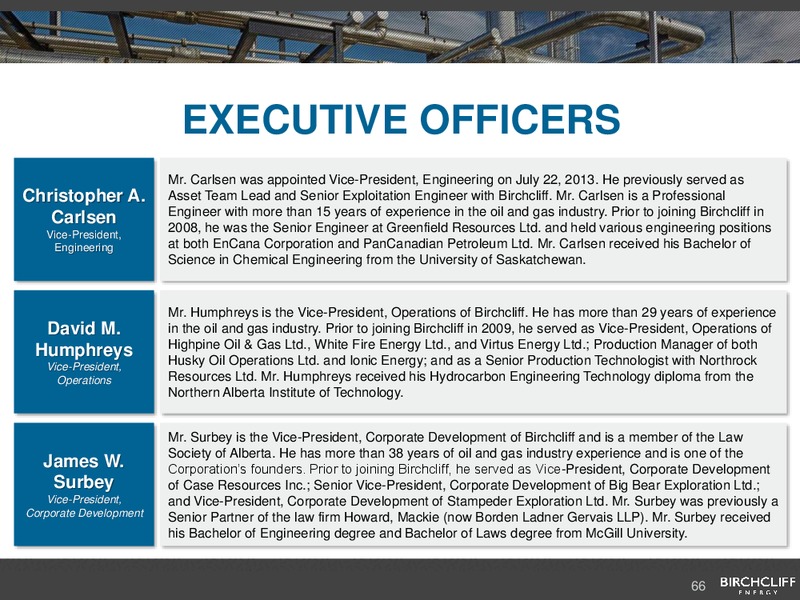 May 2016 Corporate Presentation – Birchcliff Energy Ltd. – slide 66