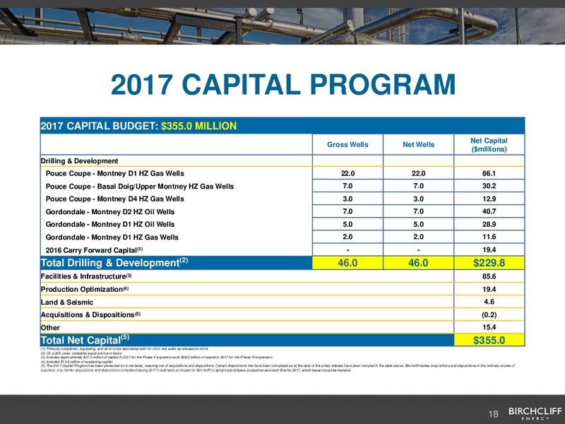 May 2017 Corporate Presentation – Birchcliff Energy Ltd. – slide 17