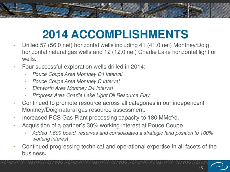 July 2015 Investor Presentation – Birchcliff Energy Ltd. – slide 15