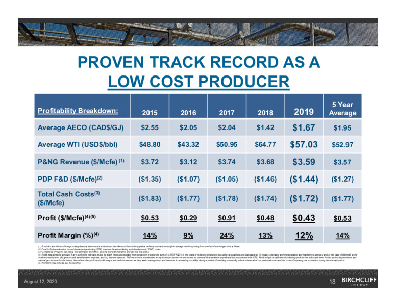 August 2020 Company Presentation – Birchcliff Energy Ltd. – slide 17