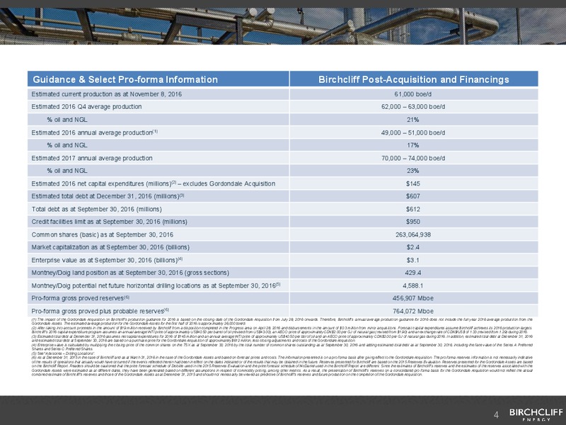Q3 2016 Corporate Presentation – Birchcliff Energy Ltd. – slide 3