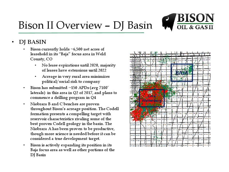 EnerCom Conference – Bison Oil & Gas II LLC – slide 6