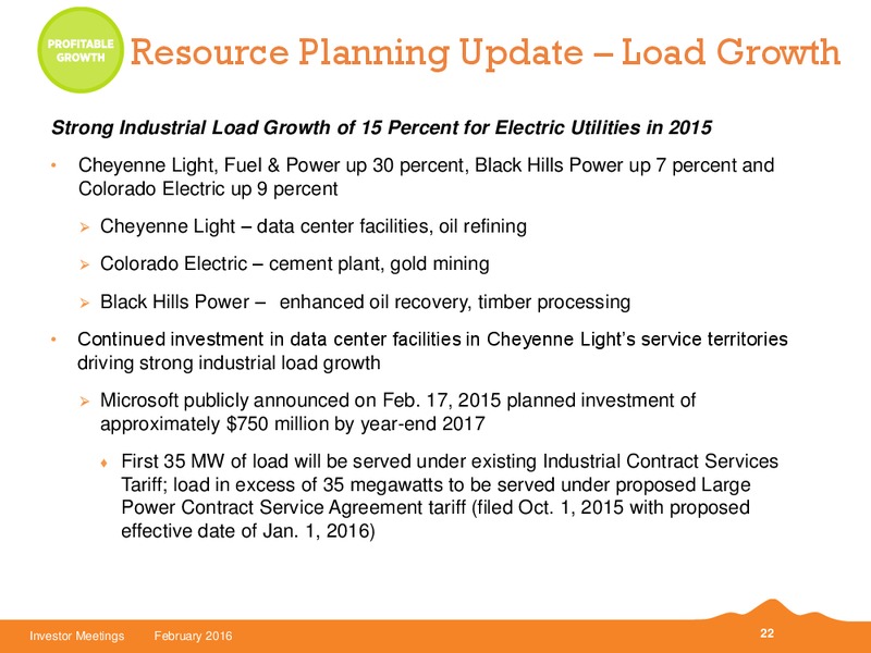 February 2016 Investor Meetings – Black Hills Corporation – slide 15
