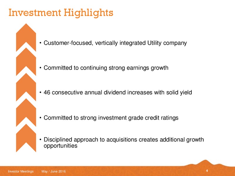 May and June 2016 Investor Meetings – Black Hills Corporation – slide 2