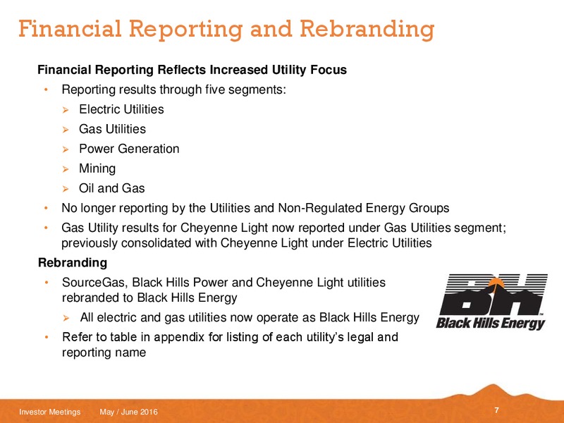 May and June 2016 Investor Meetings – Black Hills Corporation – slide 5