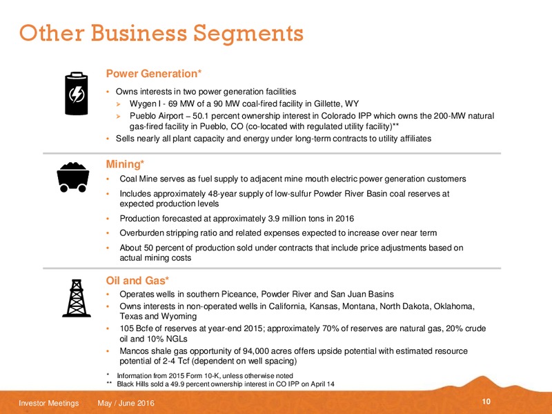 May and June 2016 Investor Meetings – Black Hills Corporation – slide 8