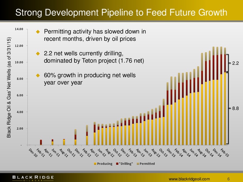 Q1 2015 Earnings Call – Black Ridge Oil & Gas, Inc. – slide 5