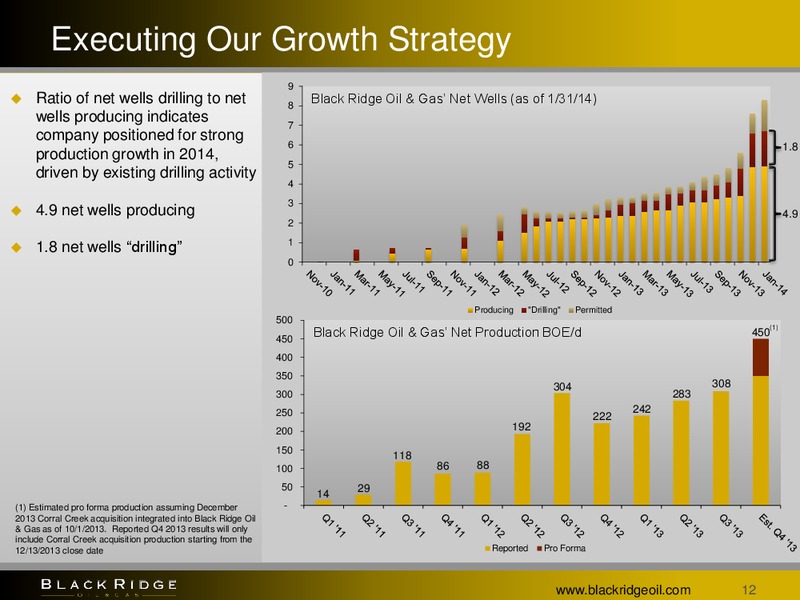 FEBRUARY 2014 INVESTOR PRESENTATION – Black Ridge Oil & Gas, Inc. – slide 11