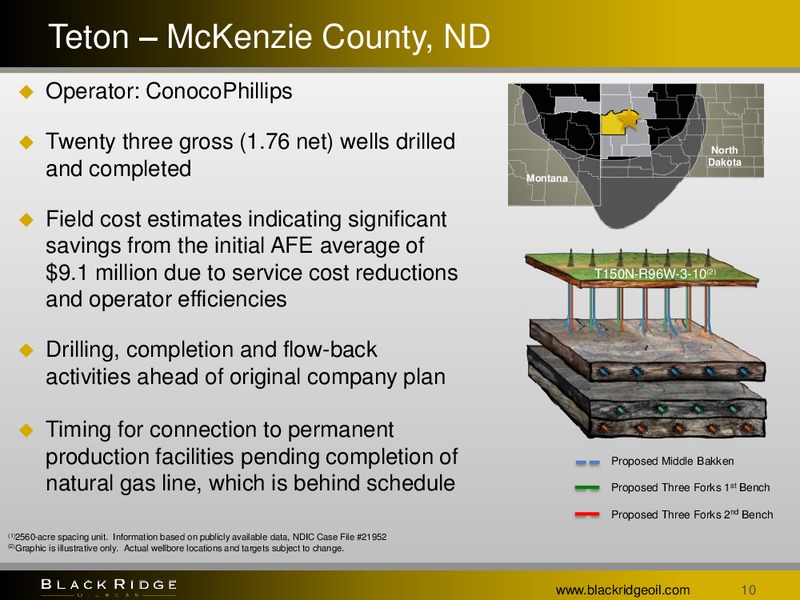 August 2015 Investor Presentation – Black Ridge Oil & Gas, Inc. – slide 9
