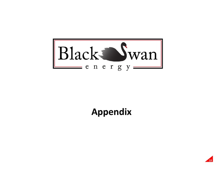January 2016 Investor Presentation – Black Swan Energy Ltd. – slide 18