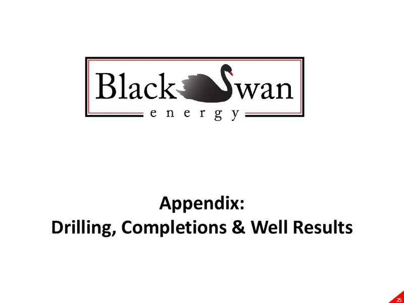 May 2017 Corporate Presentation – Black Swan Energy Ltd. – slide 25
