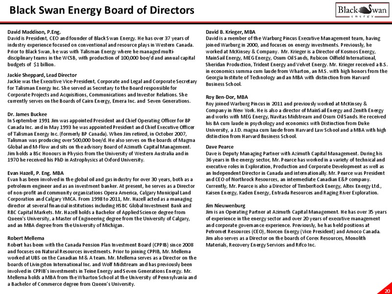 Liquids Rich Montney Presentation – Black Swan Energy Ltd. – slide 20
