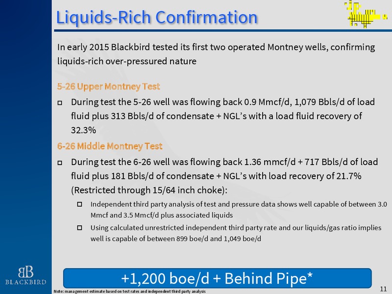 January 2016 Corporate Presentation – Blackbird Energy Inc. – slide 10