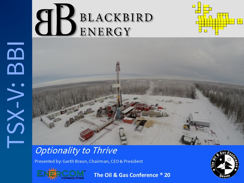 EnerCom The Oil and Gas Conference 2015 – Blackbird Energy Inc. – slide 1
