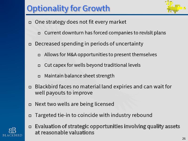 September 2015 Investor Presentation – Blackbird Energy Inc. – slide 25