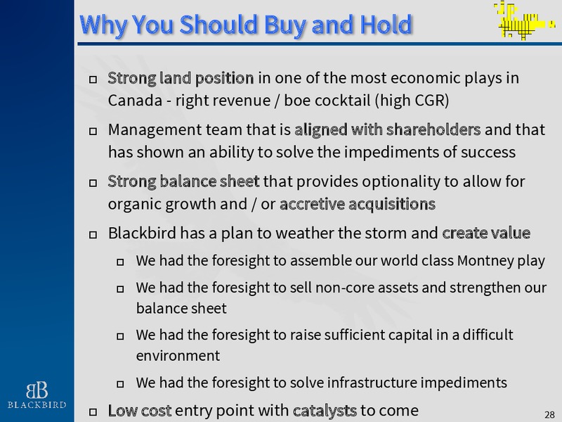 September 2015 Investor Presentation – Blackbird Energy Inc. – slide 27