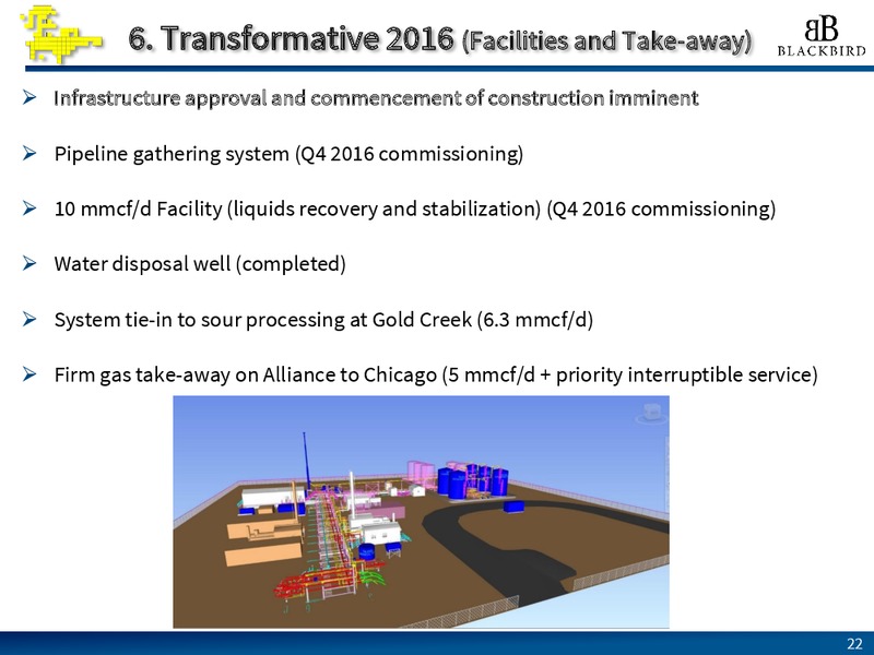 September 2016 Investor Presentation – Blackbird Energy Inc. – slide 22