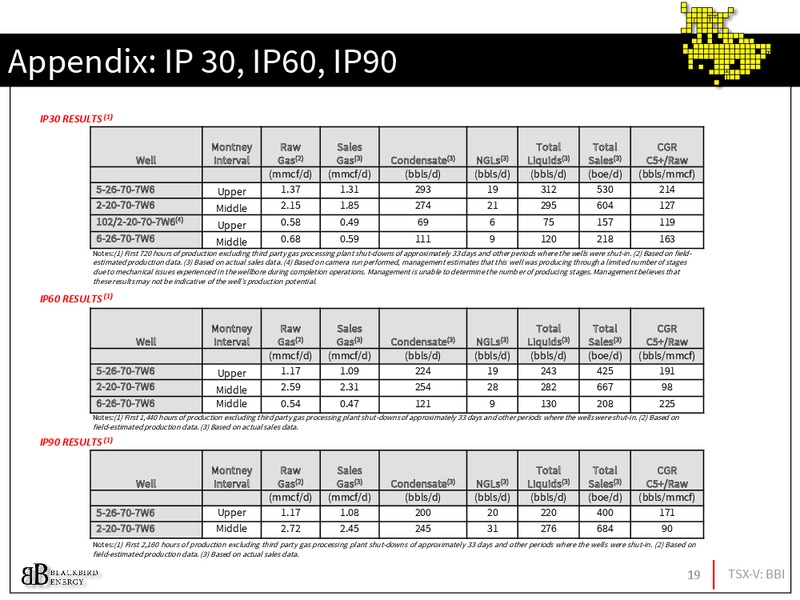 November 2017 Investor Presentation – Blackbird Energy Inc. – slide 19
