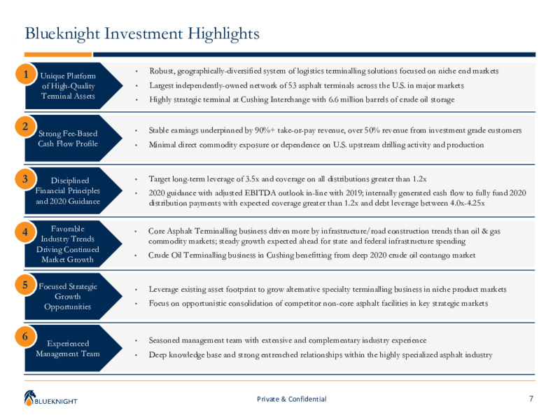 September 2020 Investor Presentation – Blueknight Energy Partners, L.P. – slide 6