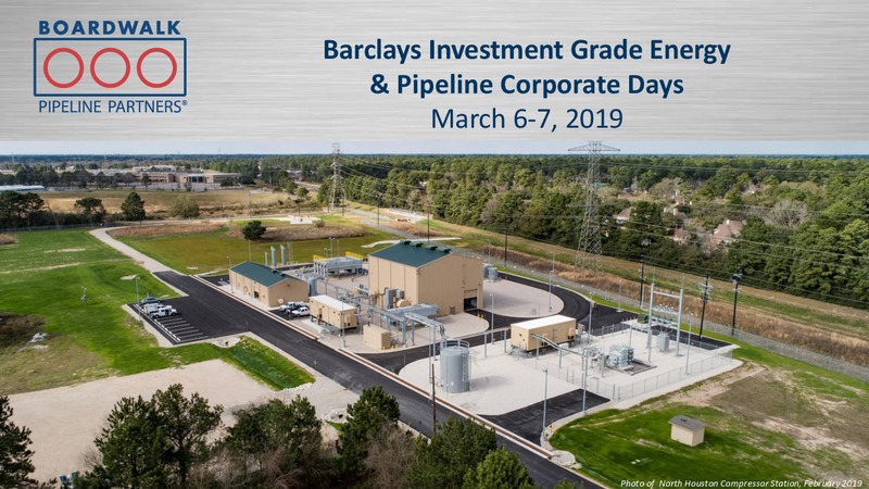 Barclays Investment Grade Energy and Pipeline Corporate Days – Boardwalk Pipeline Partners, Lp – slide 1