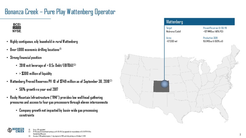 January 2019 Analyst Presentation – Bonanza Creek Energy, Inc. – slide 2