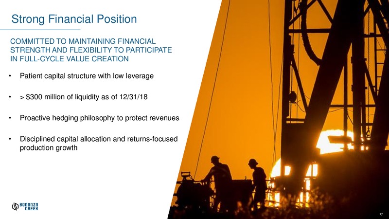April 2019 Investor Presentation – Bonanza Creek Energy, Inc. – slide 16