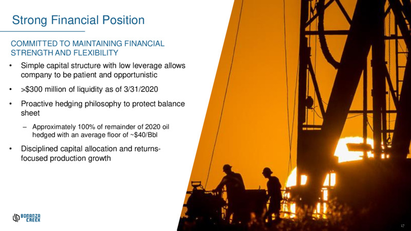 1Q 2020 Earnings Results – Bonanza Creek Energy, Inc. – slide 16