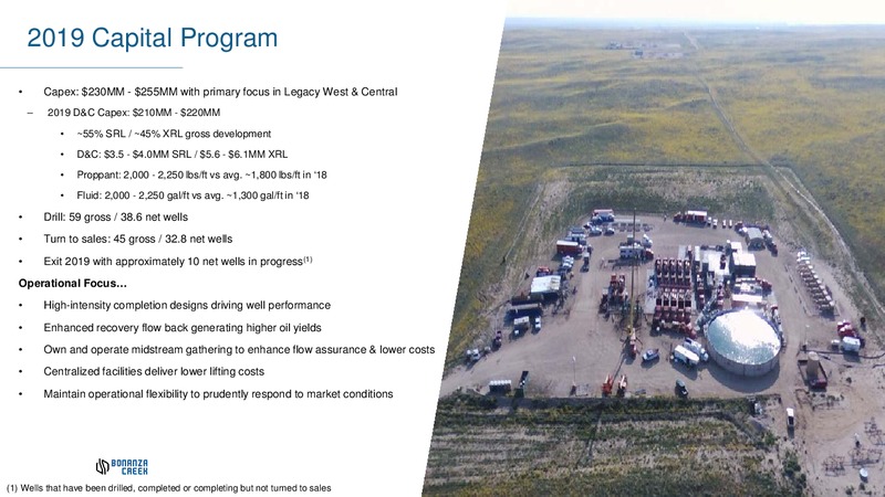 1Q 2019 Earnings Presentation – Bonanza Creek Energy, Inc. – slide 8