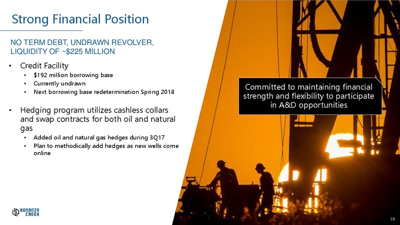 Q3 2017 Presentation – Bonanza Creek Energy, Inc. – slide 18